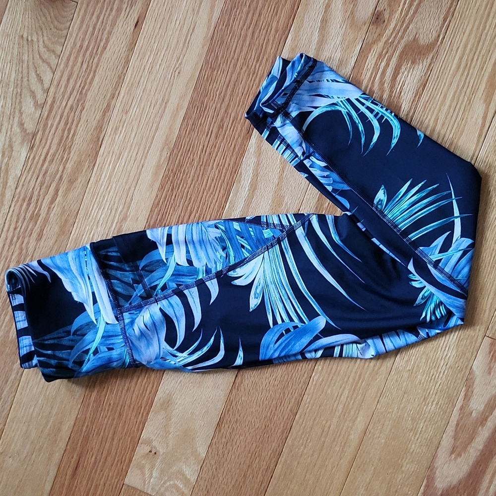 Floral Active leggings 7/8 with side pockets